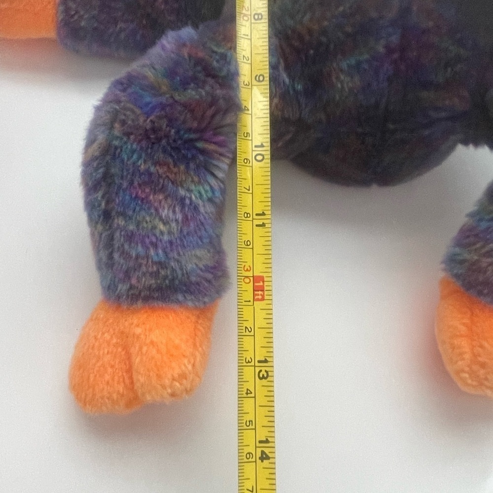 14โ Ty Orangutan Beanie Buddy /Purple Orange Yellow in Colour - Picture 6 of 8